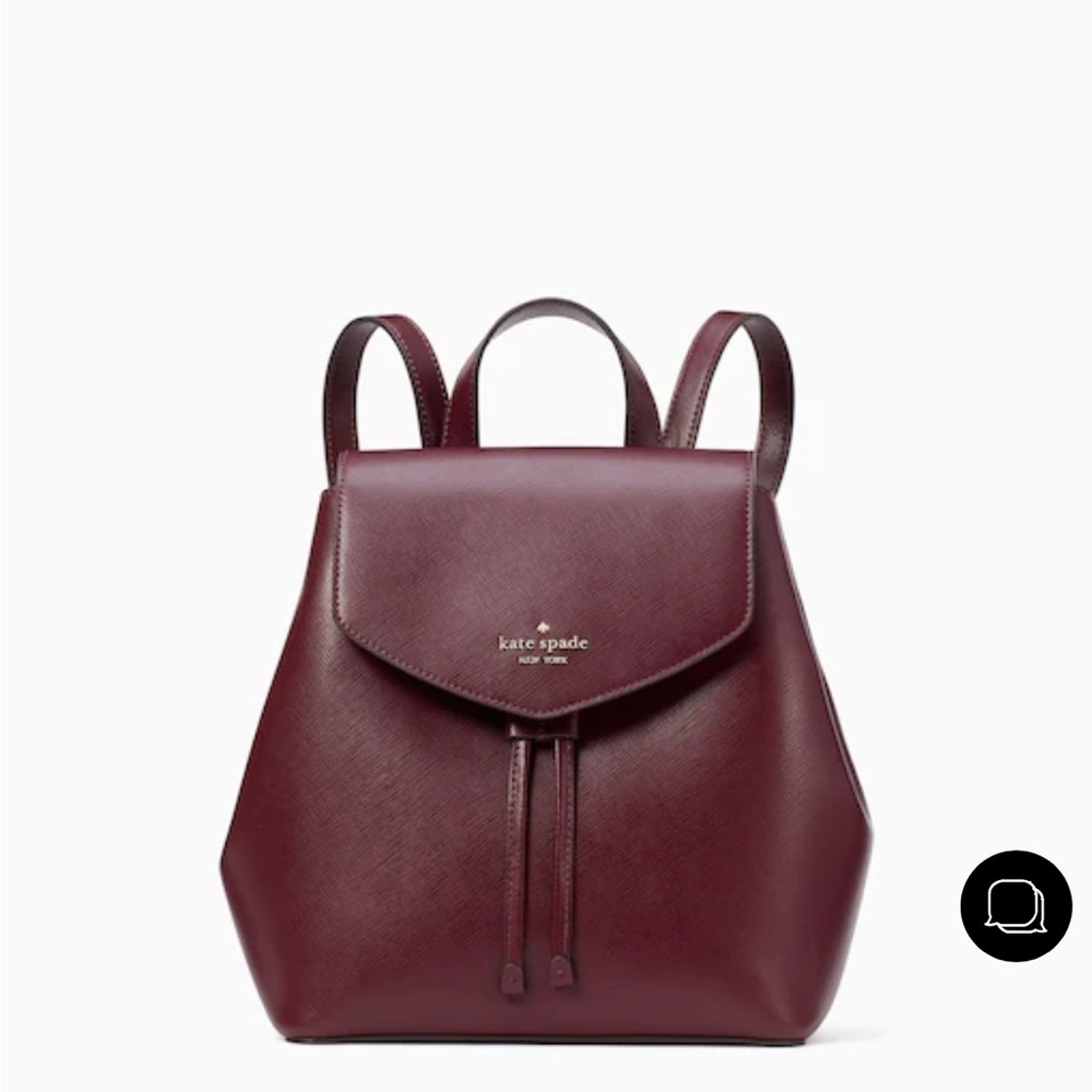 Kate Spade ♠️ Lizzie Medium Flap Backpack (Deep Berry)